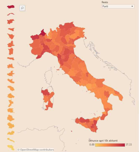 意大利“犯罪地图”。(欧洲时报意大利版微信公众号)