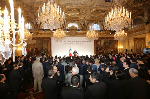 招待会现场。(法国《欧洲时报》/黄冠杰 摄) 招待会现场。(法国《欧洲时报》/黄冠杰 摄)