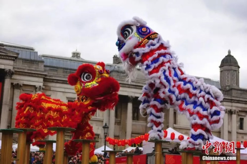 2018年中国春节庆典在英国特拉法加广场盛大举行 2018年中国春节庆典在英国特拉法加广场盛大举行