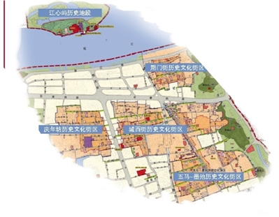 温州历史文化街区保护建设工程空间布局图 温州历史文化街区保护建设工程空间布局图