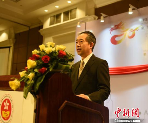 中国驻柬大使熊波在致辞。 黄耀辉 摄 中国驻柬大使熊波在致辞。 黄耀辉 摄