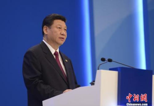 资料图:2013年4月7日,中国国家主席习近平在海南博鳌出席博鳌亚洲论坛2013年年会并做主旨演讲。<a target='_blank' href='http://www.chinanews.com/'>中新社</a>发 廖攀 摄 资料图:2013年4月7日,中国国家主席习近平在海南博鳌出席博鳌亚洲论坛2013年年会并做主旨演讲。<a target='_blank' href='http://www.chinanews.com/'>中新社</a>发 廖攀 摄