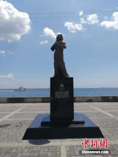 资料图片：位于菲律宾首都马尼拉市罗哈斯大道的“慰安妇”雕像。<a target='_blank' href='http://www.chinanews.com/'>中新社</a>记者 关向东 摄