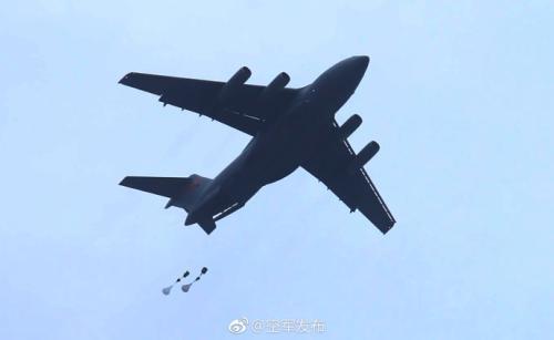 运-20飞机。图片来源：中国空军官方微博。