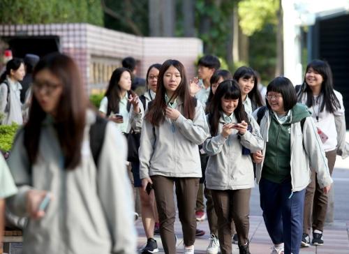 台湾学生。台湾《联合报》记者余承翰摄影 台湾学生。台湾《联合报》记者余承翰摄影