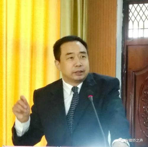 图为安徽省侨联党组成员、副主席兼秘书长杨冰出席并讲话 图为安徽省侨联党组成员、副主席兼秘书长杨冰出席并讲话