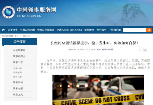 截图自中国领事服务网 截图自中国领事服务网