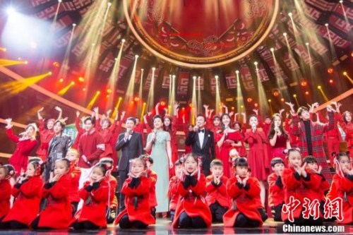 “四海同春”2019全球华侨华人春节大联欢录制现场。