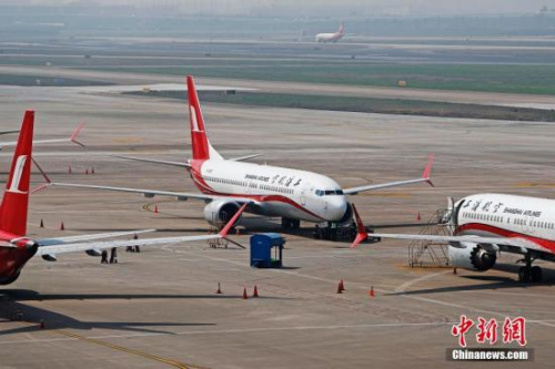 资料图:波音737MAX机型飞机。<a target='_blank' href='http://www.chinanews.com/'>中新社</a>记者 殷立勤 摄 资料图:波音737MAX机型飞机。<a target='_blank' href='http://www.chinanews.com/'>中新社</a>记者 殷立勤 摄