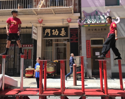 柔功门总会设在华埠天后庙街,也是弟子练武之地。(美国《世界日报》/李秀兰 摄) 柔功门总会设在华埠天后庙街,也是弟子练武之地。(美国《世界日报》/李秀兰 摄)