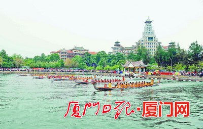 中国侨网“印象·人文集美”摄影作品展获奖作品 《端午赛龙舟》。(《厦门日报》/潘艺超 摄)