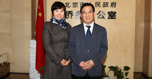 中国侨网刘春锋与德国访京代表团嘉宾合影。