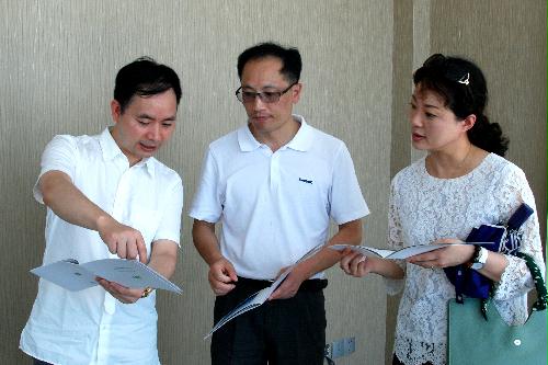 林东董事长向陈安副主任汇报LHD联合动能项目工程的进展情况