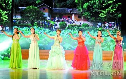 中国侨网“亲情中华·走进侨乡·欢聚湘潭”大型文艺晚会现场。（记者 方阳 摄）