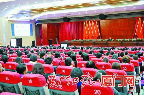 中国侨网“喜迎金砖·礼仪湖里”专题讲座举行。（刘立民 摄）