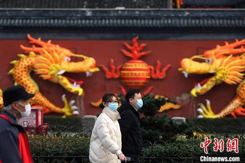 中国侨网民众在南京夫子庙广场上参观。 泱波 摄