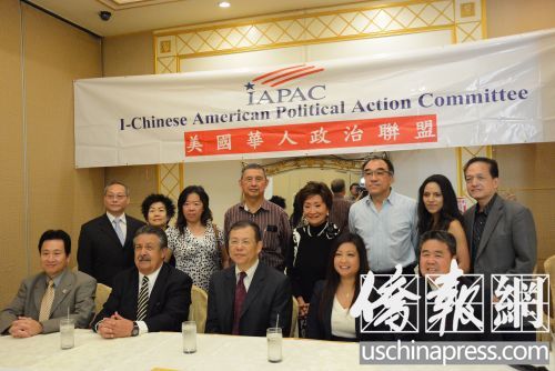 美国华人政治联盟为加州初选华裔候选人背书。（来源：美国《侨报》/夏嘉摄）