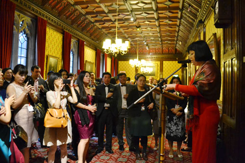 英国北京同乡会会长李海致辞。(《英国侨报》)