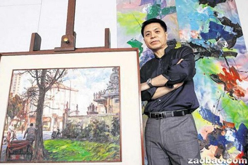 范少华见证岛国的迅速发展,感觉有必要通过画作记载将消失或已走入历史的人事物。(新加坡《联合早报》/龙国雄