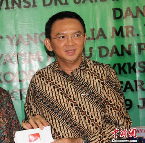中国侨网印尼首都雅加达首位华裔省长钟万学。 顾时宏 摄