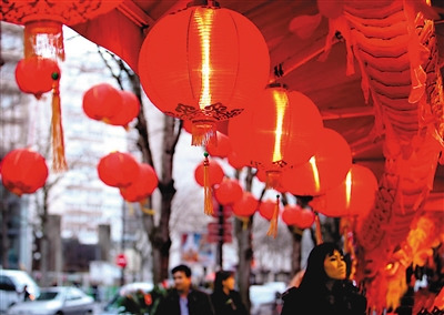 中国侨网年味十足的海外唐人街 来源:新华网