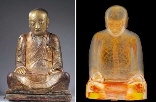 中国侨网章公六全祖师肉身宝像及其CT扫描图像(匈牙利《欧洲论坛》、欧洲华通社)