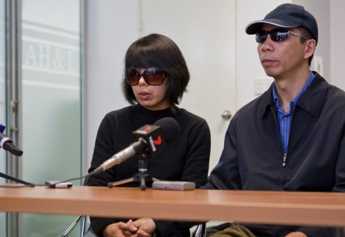 谢连斌和妻子林姝。(澳洲新快网援引《每日电讯报》)