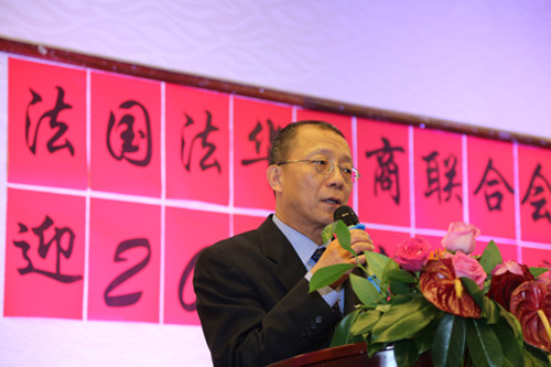 李平公参致辞。(《欧洲时报》/孔帆