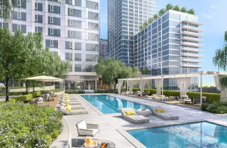 上海绿地集团在洛杉矶进行名为“绿地中心”的工程,包括三栋住宅大楼和一家旅馆,来自中国的买家目前高达四成,但随着工程进展,这个比率可能下降。(美国绿地官网)