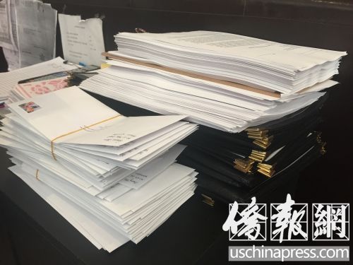 “东北人家”挺梁联络站一周内收到上千封请愿信。（美国《侨报》/陈辰
