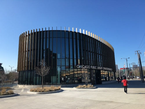 芝加哥华埠图书馆,12日名列美国建筑师协会与美国图书馆协会所评选出的2016年最佳图书馆。(美国《世界日报》/黄惠玲