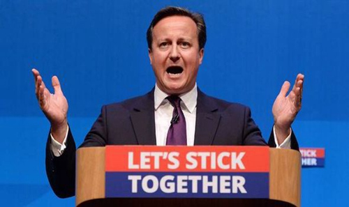 英国首相卡梅伦竭力呼吁英国民众投票支持留欧(资料图)