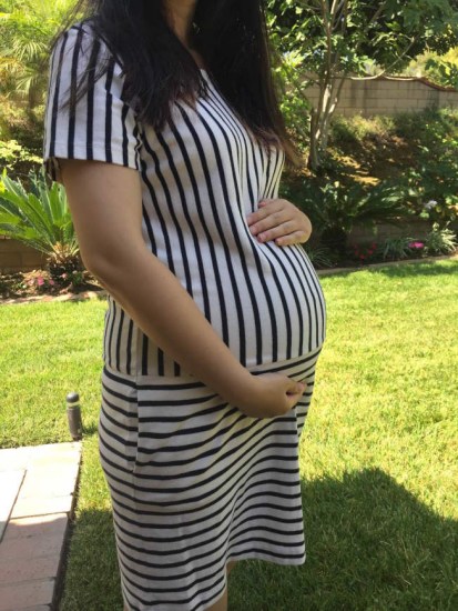 怀孕六个半月、赴美生子的钱女士，日前从韩国飞往拉斯维加斯机场，顺利入境美国，未受海关刁难。（美国《世界日报》/王全秀子