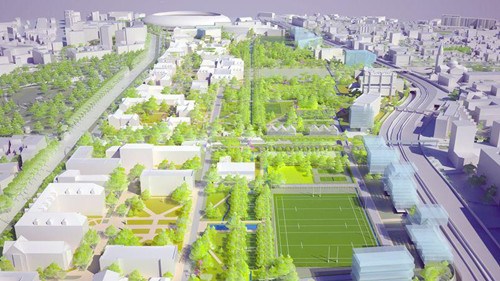 未来巴黎大学城增建设计图。(图片来源:《费加罗报》)