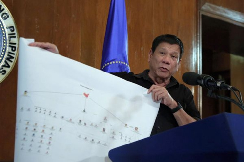菲总统杜特尔特7日公开了菲律宾地下毒品交易网，控制该国毒品交易的大毒枭都是华人或者华裔身份。