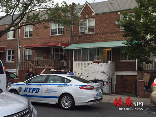 布鲁克林一华人家庭遭两歹徒持枪入室抢劫。（美国《侨报》/崔国萁
