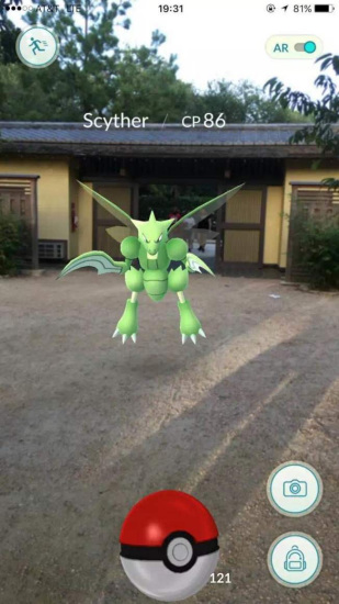 扩充实境(AR)手游Pokemon