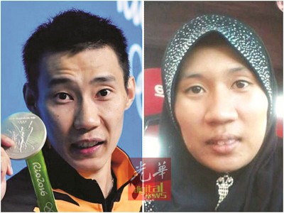 李宗伟和依卡莎瓦妮的照片在网络疯传。(马来西亚《光华日报》)