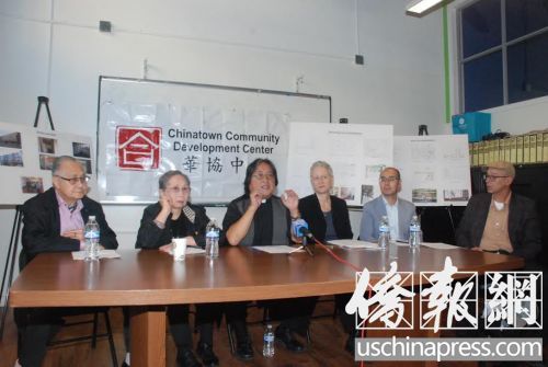 华协中心召开记者会,介绍该中心即将进行之平园和北平园翻新工程。(侨报记者吴卓明摄)