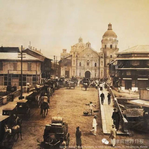 岷伦洛教堂老照片。（菲律宾《世界日报》）