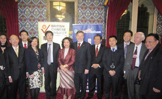 2012年,英国华人参政计划英国国会跨党派华人事务小组新年例会。(受访者提供)