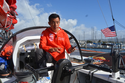 “中国职业帆船第一人”郭川希望永不退休，完成更多设定的目标。（美国《世界日报》/刘先进