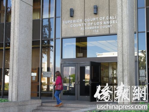 中国侨网洛杉矶华裔老翁砍妻案嫌犯在阿罕布拉市高等法院过堂。(美国《侨报》/翁羽 摄)