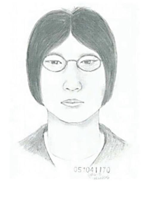 中国侨网2005年陆姓青年被枪杀后，警方曾公布凶嫌的绘图。（美国《世界日报》）