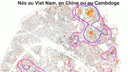 中国侨网2014年亚裔在巴黎地区登记大选投票的分布。（法国《欧洲时报》援引法国国际广播电台）