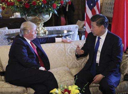 中国侨网资料图:当地时间4月6日,国家主席习近平在美国佛罗里达州海湖庄园同美国总统特朗普举行中美元首会晤。 新华社记者 兰红光 摄