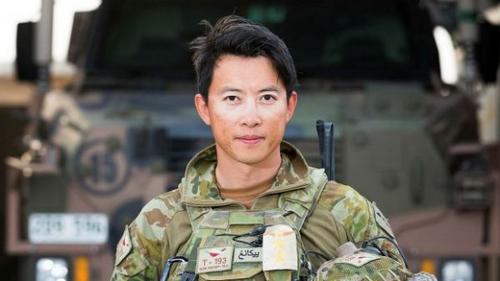 中国侨网资料图片：澳大利亚国防军上尉冯一康（音）（图片来源：澳大利亚《悉尼先驱晨报》）