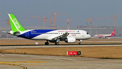 中国侨网图说:C919整体外观。来源:新华网