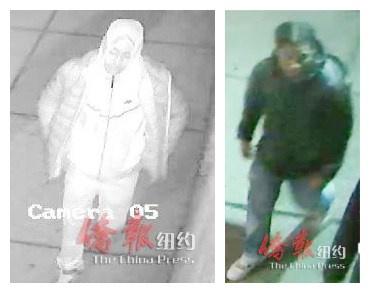 中国侨网警方公布针对华人作案的模式抢劫嫌犯照片，呼吁知情者提供线索。（美国《侨报》）