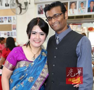 中国侨网巫拉嘉那登和刘诗榆成为全场最受瞩目的一对。（马来西亚《光华日报》）